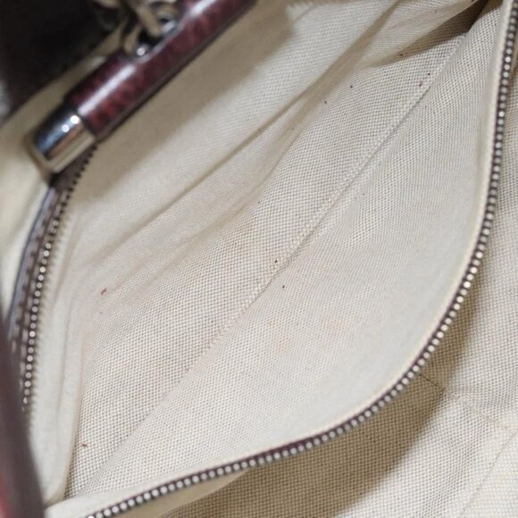 GUCCI Shoulder Bag Leather Brown Silver 247400 Auth ep9062 - Picture 13 of 16